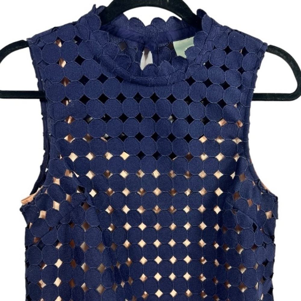 Anthropologie Maeve Circle Lace Shift Dress Navy S - Picture 7 of 13